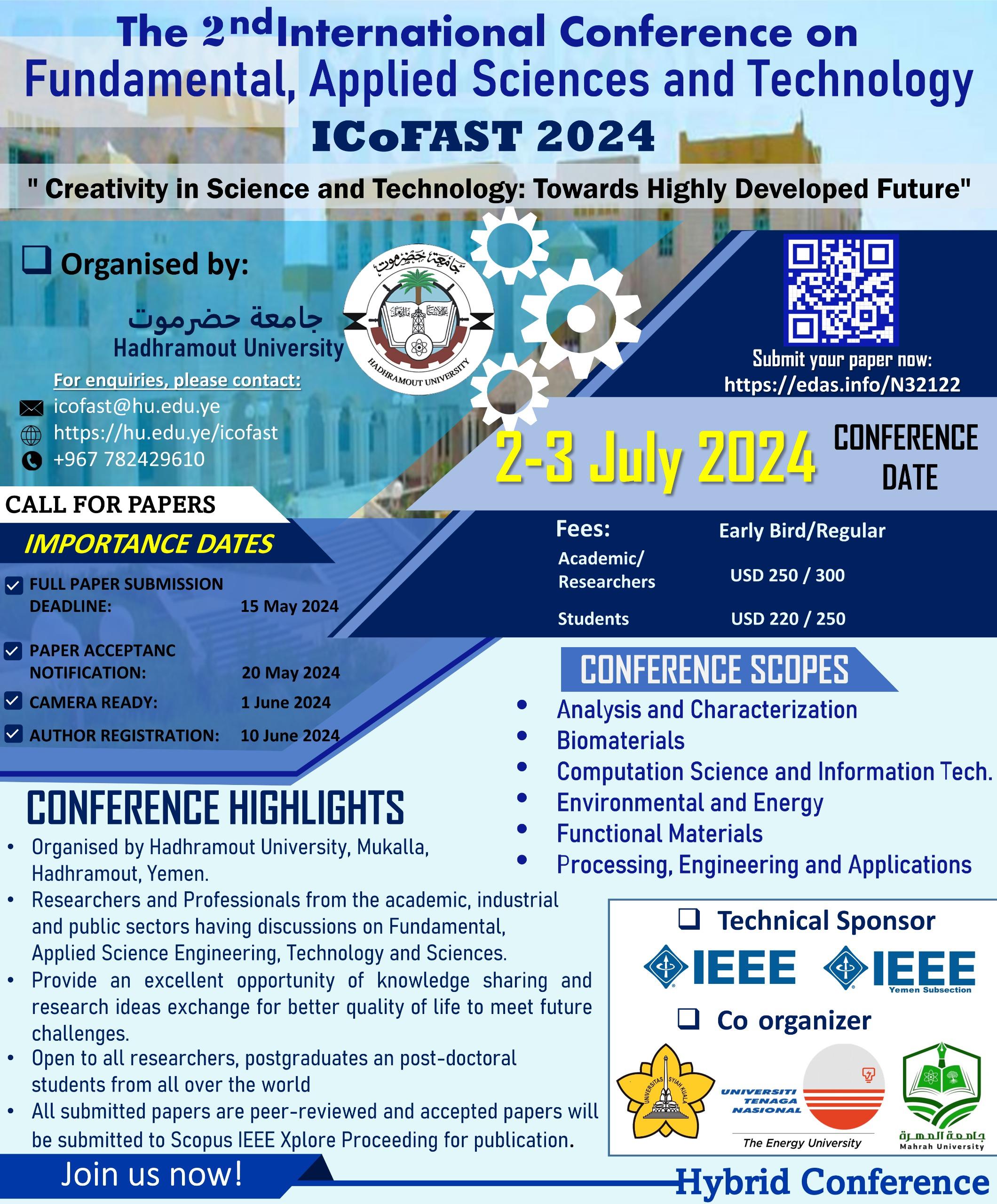 المؤتمر الدولي الثاني للعلوم الأساسية والتطبيقية والتقنية