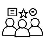 group activities icon style free vector