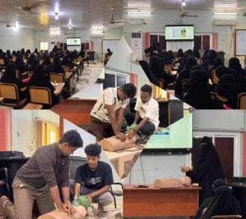 Hadramout Nursing Students CPR Practice 360x320