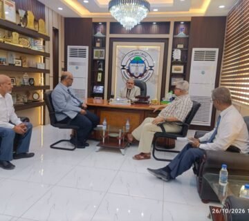 University President Meets with Engineer Yaslam Bablaghum to Discuss Future Partnership and Cooperation 360x320